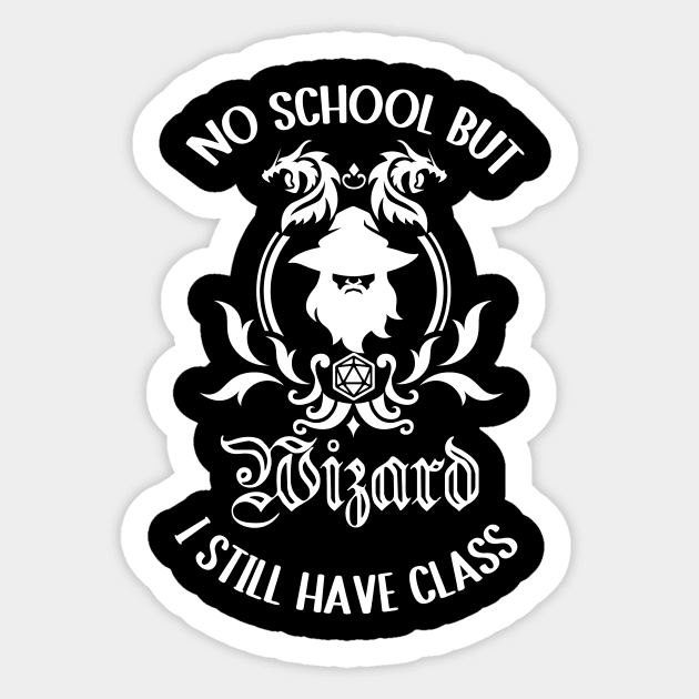 Wizard class rpg gaming schools out Sticker by IndoorFeats